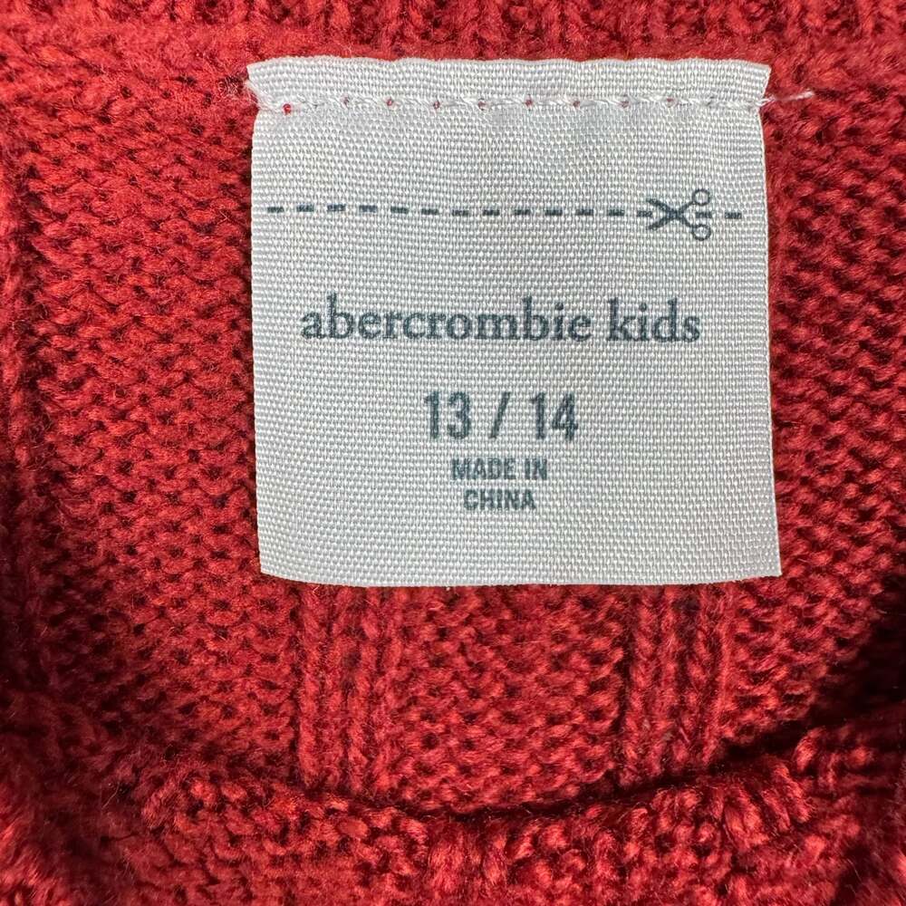 Abercrombie Kids Girls Long Sleeve Cable Rib Knit Sweater Dress - Picture 5 of 7